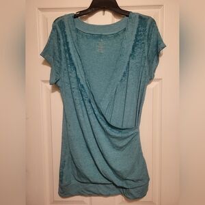 Vanity - Turqouise Women's Drape Top